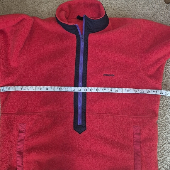 Patagonia Vintage 1989  Red Fleece Pullover Pile Fleece XL - Picture 9 of 9